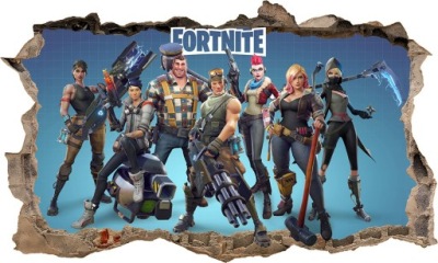Nálepka FORTNITE 3D plagát XXXXXXXXL 166 x 100 cm